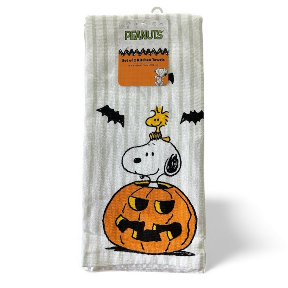 Peanuts Snoopy and Woodstock Halloween Kitchen Towels Set of 2